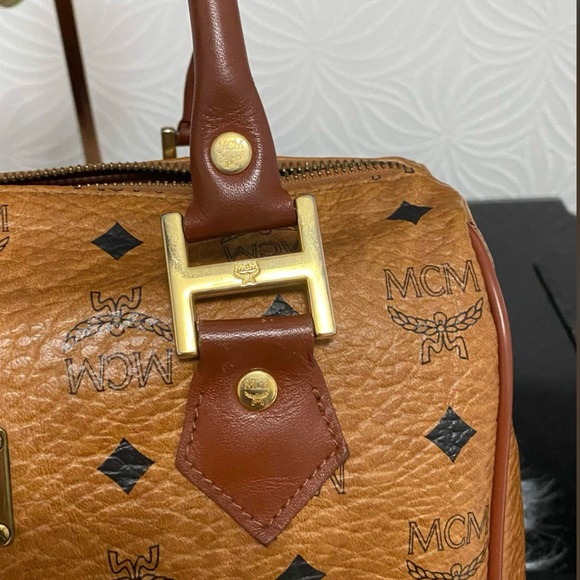 Authentic MCM Small Boston Bag Visetos - Picture 7 of 16